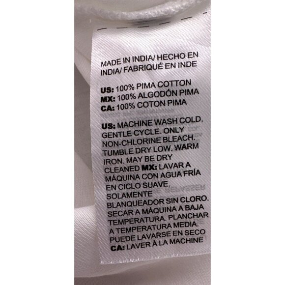 Chicos Pima Cotton Tee Top Women XL White V-neck 3/4 Sleeve Basic Neck NWT - Picture 6 of 9